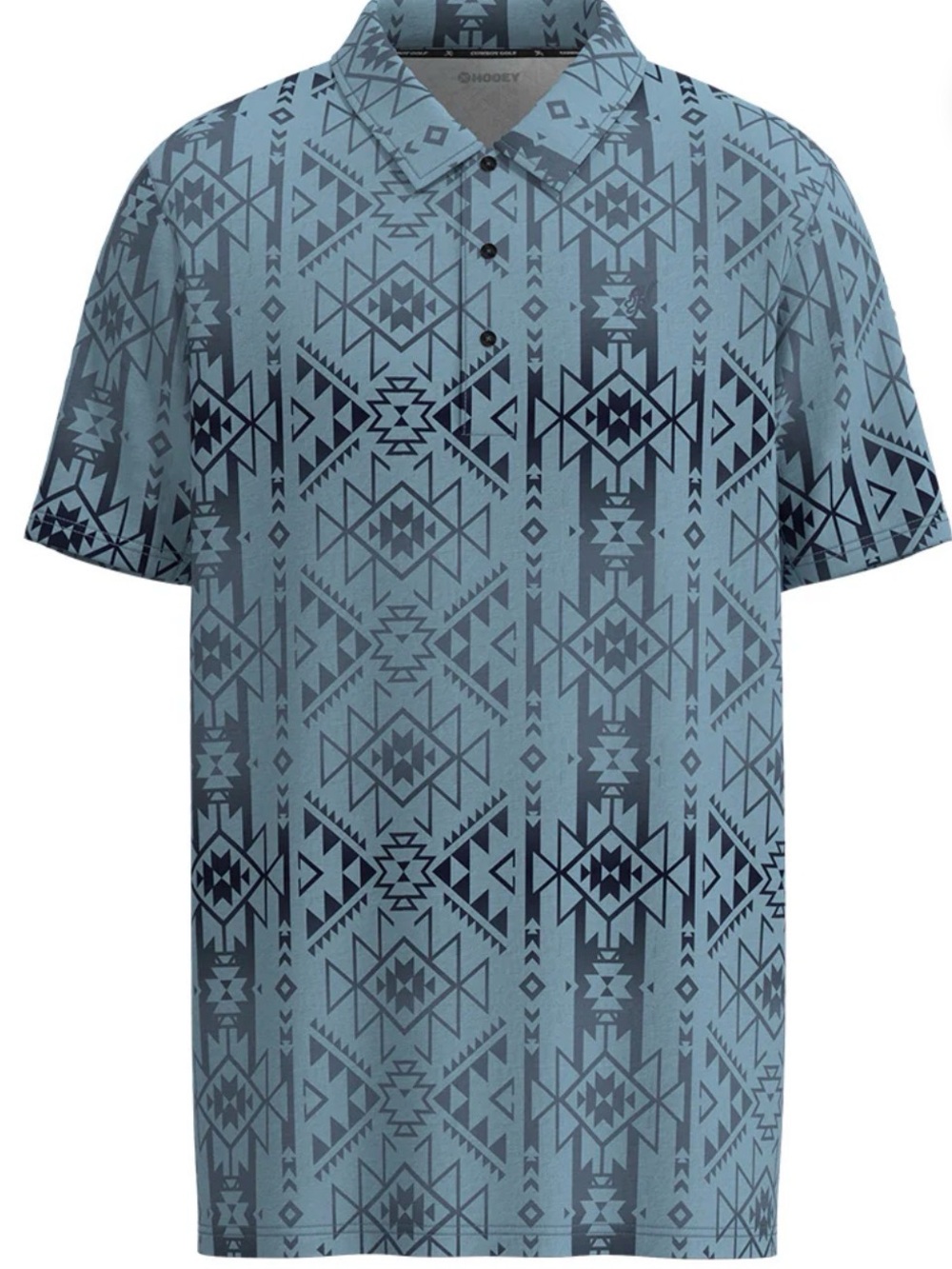 Hooey Blue Aztec Pattern Men’s Weekender Polo Shirt 0163